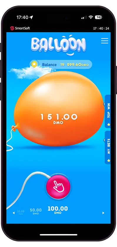 Balloon en la versión móvil del navegador